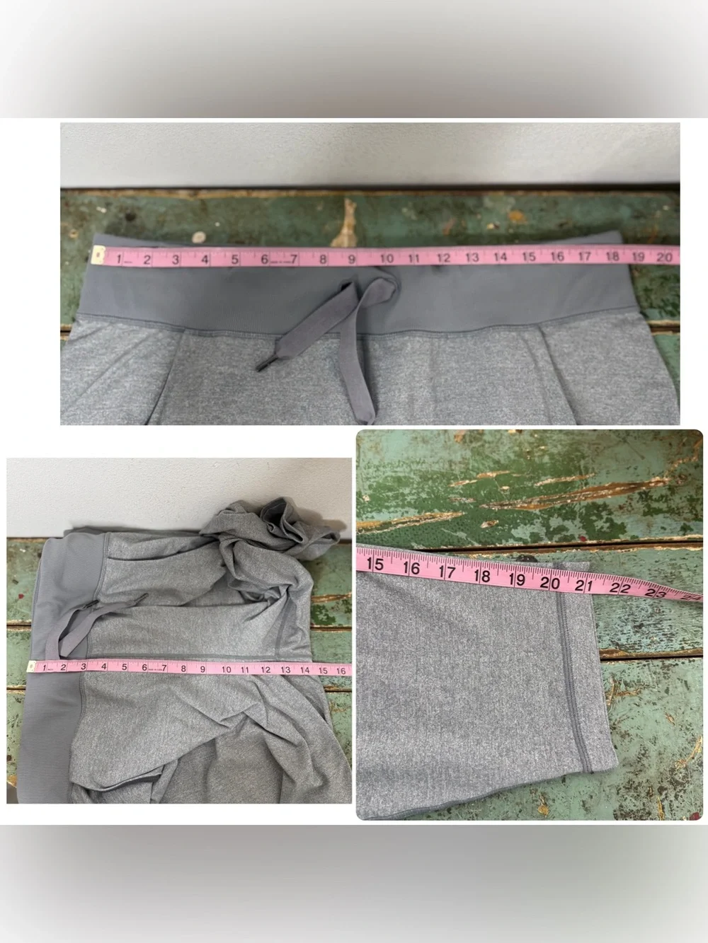 Lululemon Heather Gray Drawstring Cropped Jogger Pants 12 Dance Loungewear